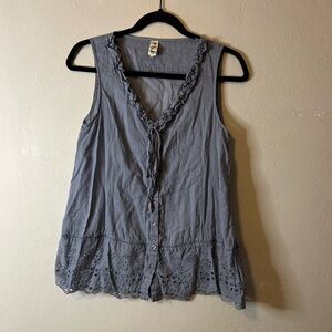 Anthropologie Floreat Saltwater Ruffle Tunic